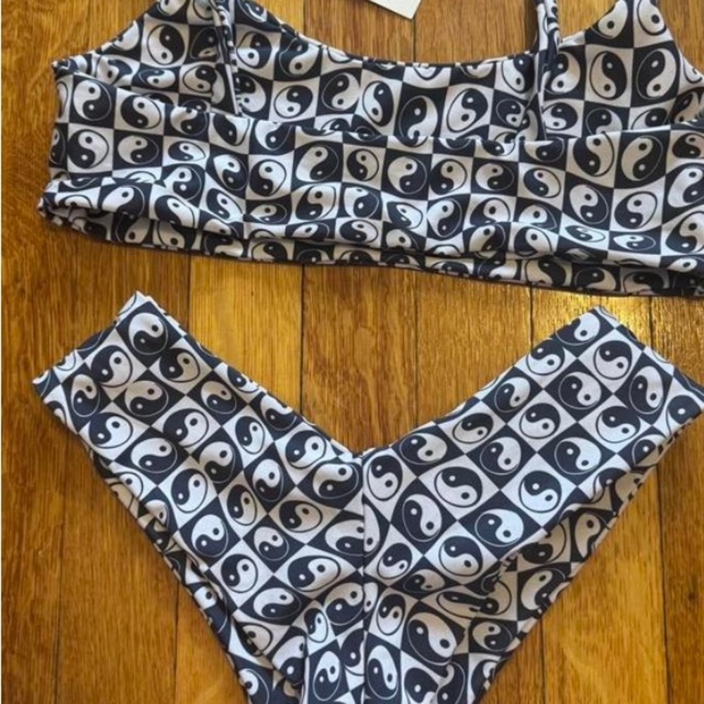 Yin Yang Patterned Skatie Bikini Set